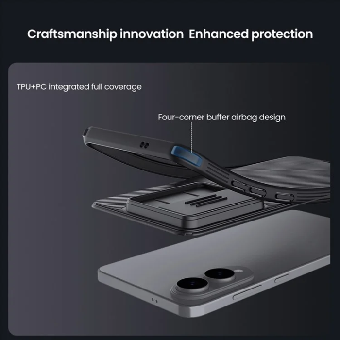 Nillkin - Nillkin Galaxy S25 Edge Mobilskal Magsafe CamShield Pro - Svart