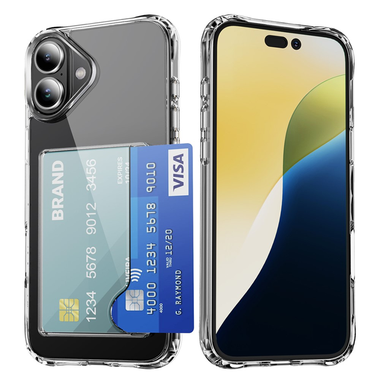 iPhone 17 Mobilskal Protective TPU korthållare - Transparent | 2353 | AlltMobil