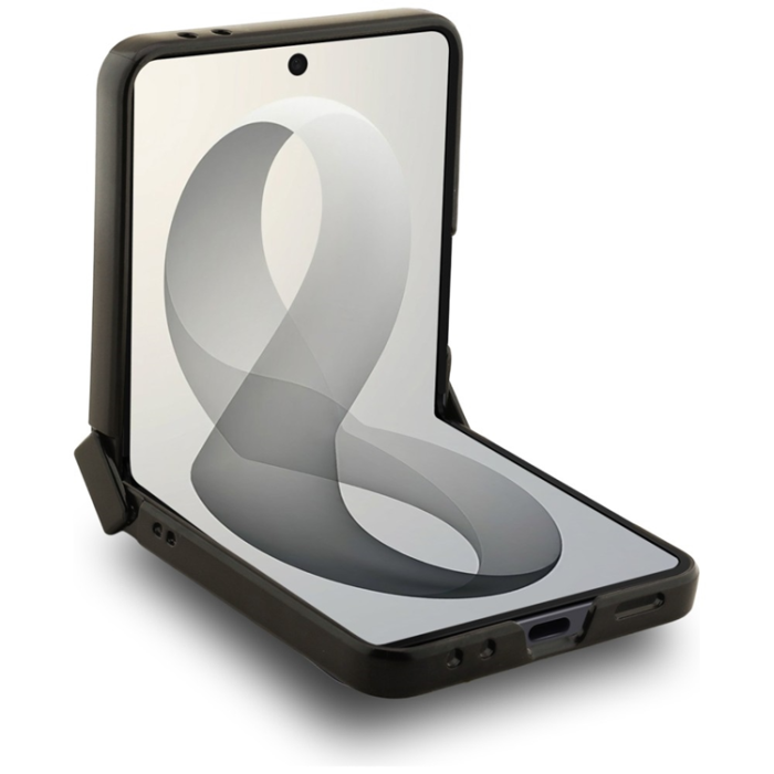 Guess - Guess Mobilskal För Galaxy Z Flip 8 MagSafe Ring Stand Grained Classic Logo