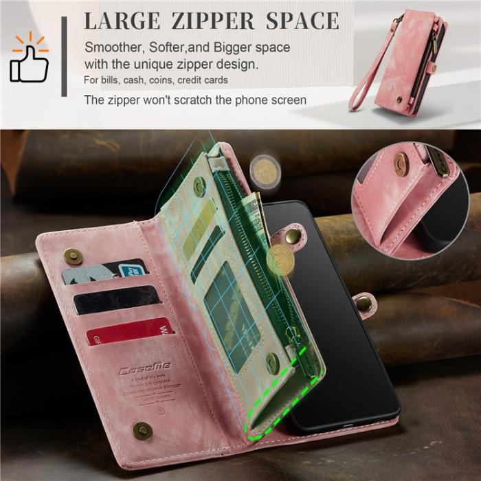 Caseme - CASEME iPhone 15 Pro Plånboksfodral 008 Detachable - Rosa