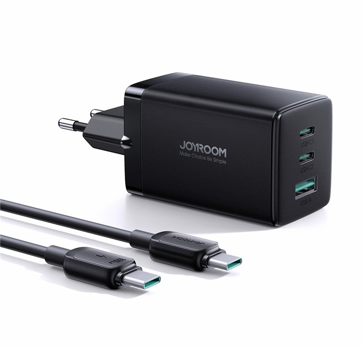 JOYROOM Snabbladdare 65W 2x USB-C/USB-A Kabel USB-C 1.2m EU | 505295 | AlltMobil