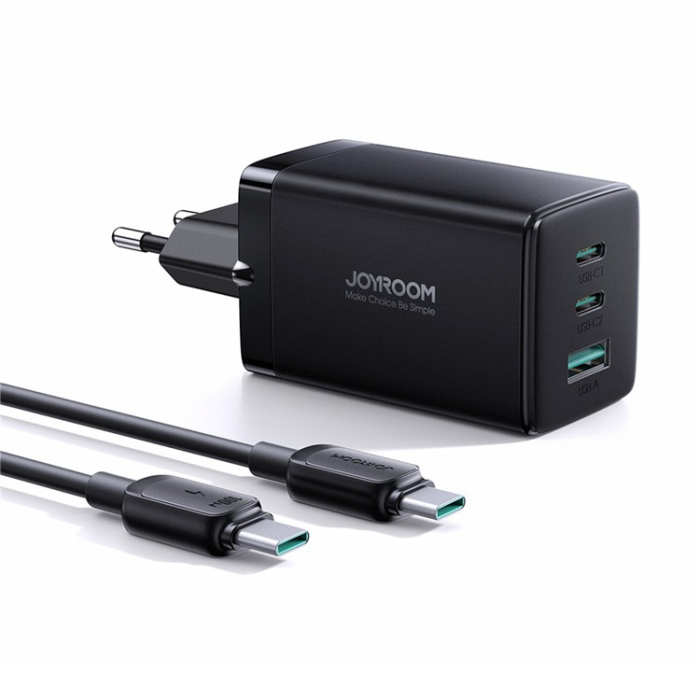 Joyroom - JOYROOM Snabbladdare 65W 2x USB-C/USB-A Kabel USB-C 1.2m EU