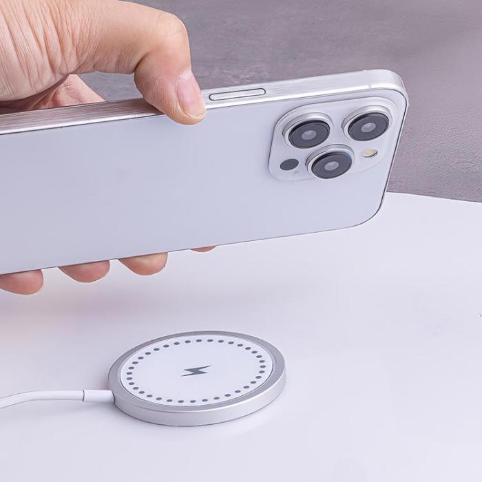 Maxlife - Maxlife 15W Trådlös Laddare Magnetisk - Vit