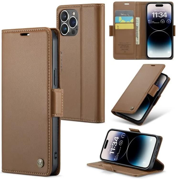 Caseme iPhone 15 Pro Plånboksfodral 023 - Brun | 2353 | AlltMobil