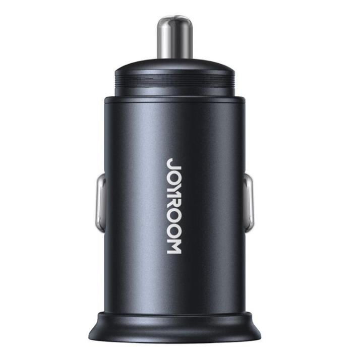 Joyroom - Joyroom Mini Billaddare USB-A/USB-C 60W - Svart