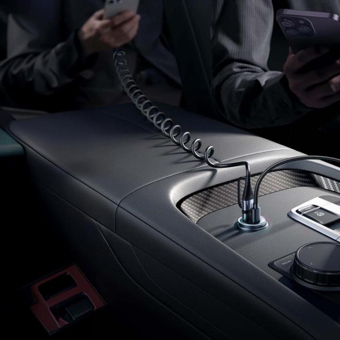 Joyroom - Joyroom Mini Billaddare USB-A/USB-C 60W - Svart