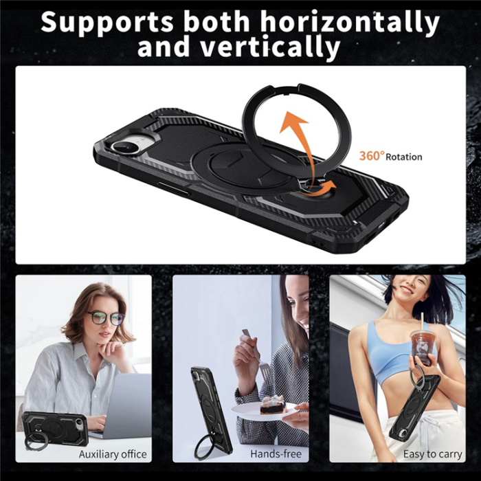 A-One Brand - iPhone 16e Mobilskal MagSafe Kickstand TPU + PC