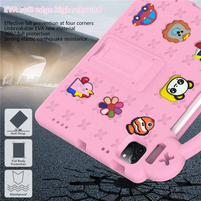 UTGATT - iPad Pro 11 (2018/2020/2021/2022) Skal EVA Kickstand Shockproof - Rosa
