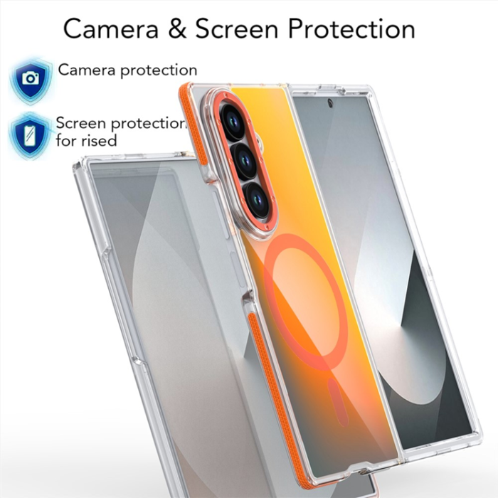 A-One Brand - Galaxy Z Fold 7 Mobilskal MagSafe Acrylic - Orange
