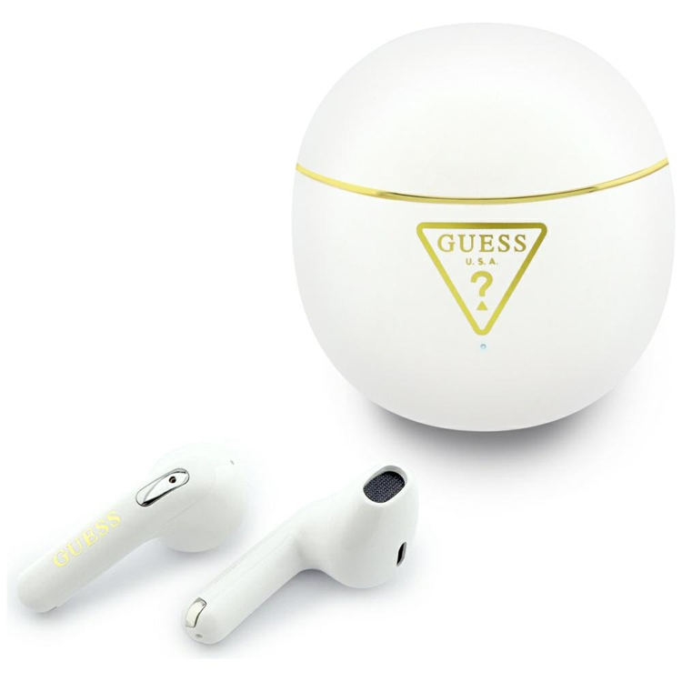 Guess TWS In-Ear Hörlurar Gold Line Triangle - Vit | 505771 | AlltMobil
