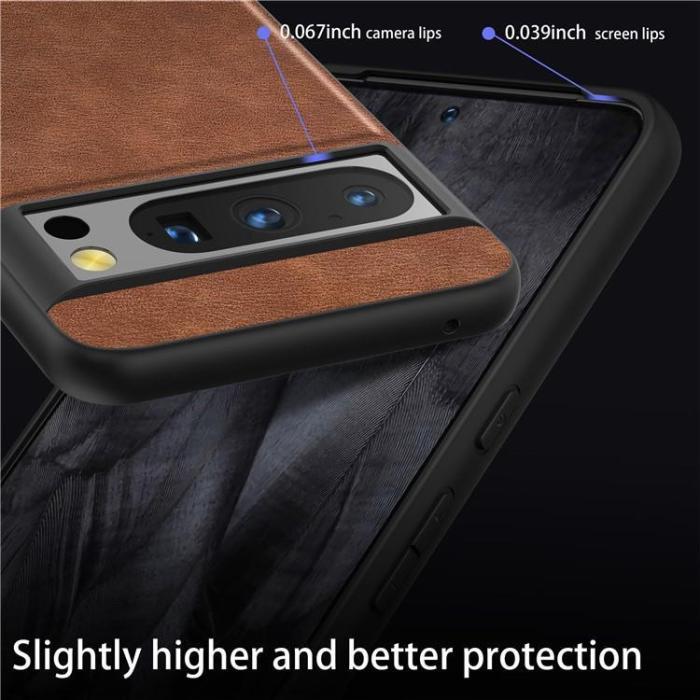 OEM - Google Pixel 8 Pro Mobilskal Retro PU-Läder - Brun