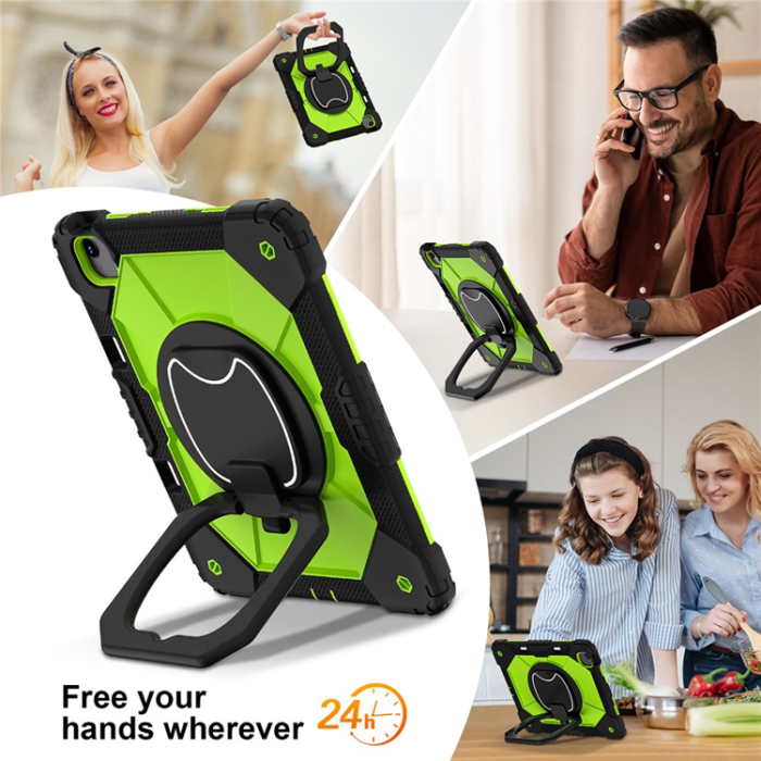 A-One Brand - iPad Air 13(2025/2024) Skal Kickstand - Svart/Gulgrön