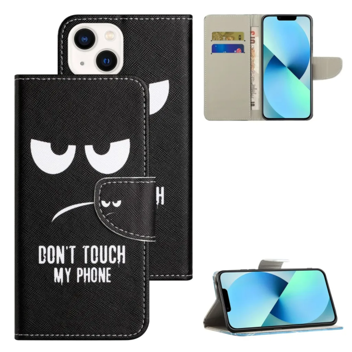 Taltech - iPhone 15 Plus Plånboksfodral - Dont Touch My Phone