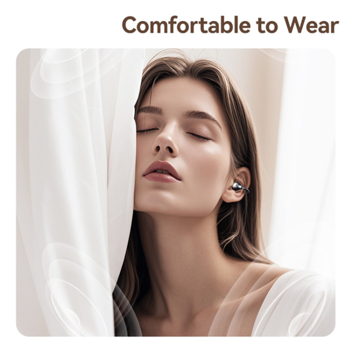 USAMS - USAMS Trådlösa Bluetooth 5.3 Hörlurar Clip-On Echo R02