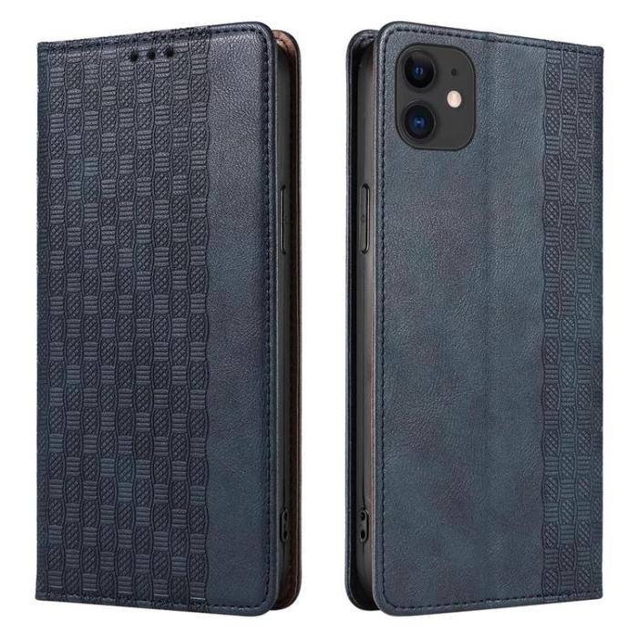 OEM - Magnet Strap iPhone 12 Plånboksfodral - Blå