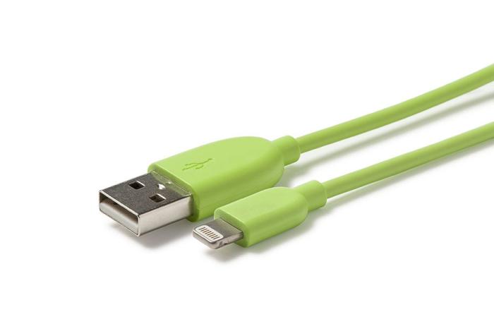 UTGATT1 - iWires USB-synk-/laddarkabel till iPad, iPhone och iPod, MFi - Grön
