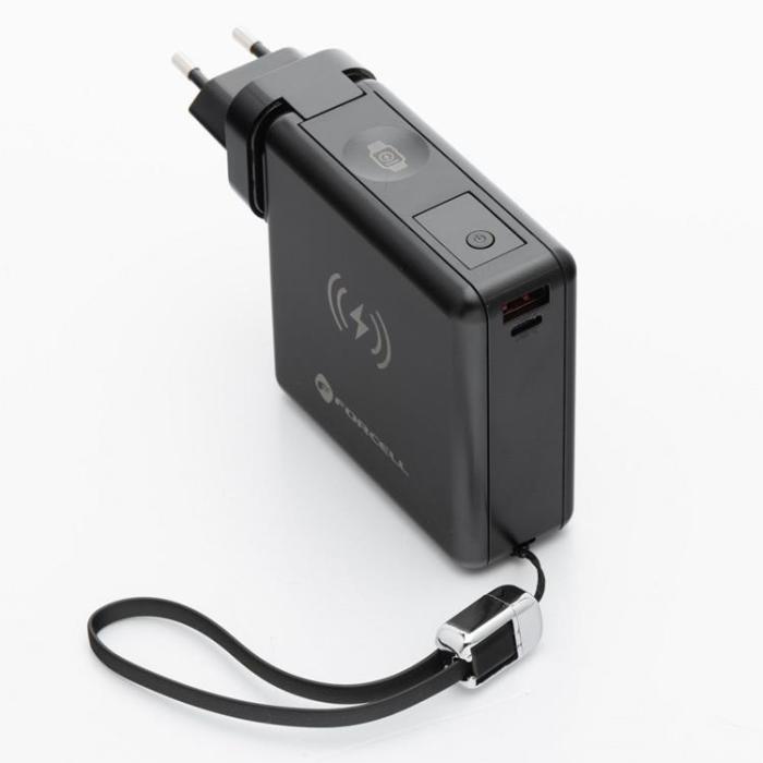 Puro - FORCELL 6in1 Snabbladdare 45W USB-C/USB-A Powerbank 15000mAh