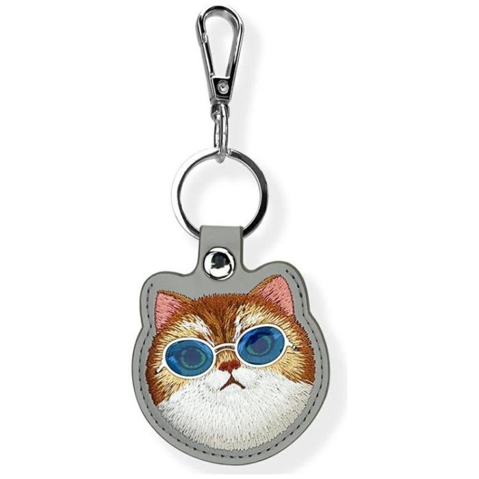 NIMMY - Nimmy AirTag Skal Glasses Cool Cat - Grå
