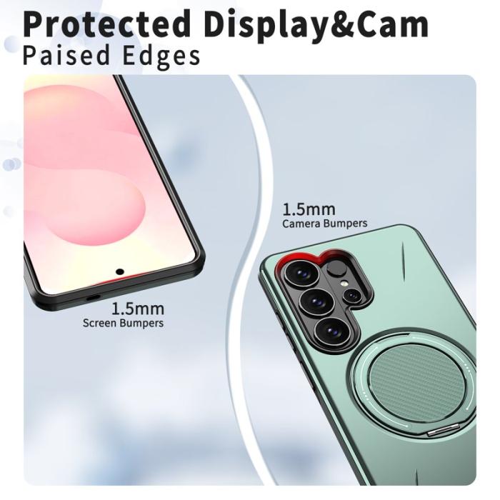 OEM - Mobilskal till Samsung Galaxy S26 Ultra Magnetiskt TPU + PC Baksida - Grön
