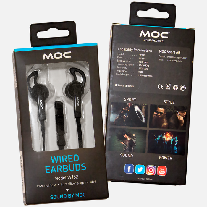 UTGATT4 - MOC Wired Earbuds - Svart