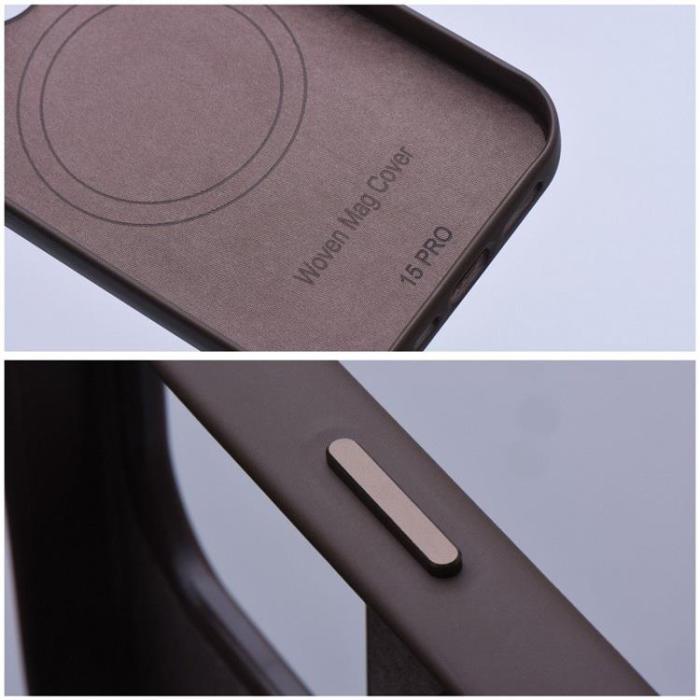 OEM - iPhone 12 Pro Max Mobilskal Magsafe Woven - Ljusbrun