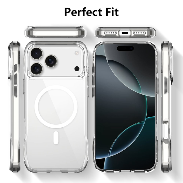 A-One Brand - iPhone 17 Pro Mobilskal MagSafe TPU + PC Crystal Clear