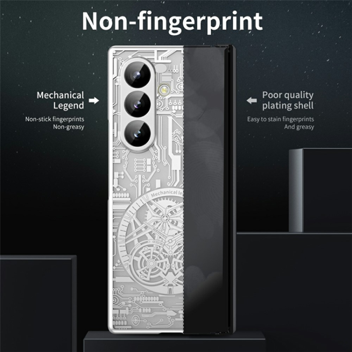 A-One Brand - Galaxy Z Fold7 Mobilskal Mechanical Legend Electroplating - Silver