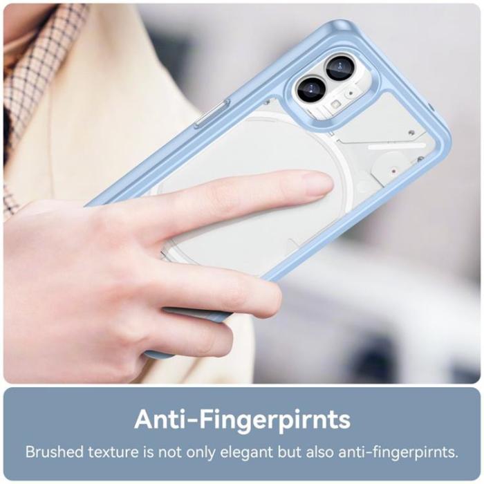 A-One Brand - Nothing Phone 1 Skal Hybrid TPU - Transparent Blå