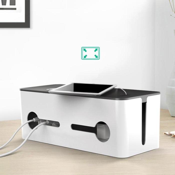 Ugreen - Ugreen kabelorganisator box skena hållare S 27,8x13x12,8cm - Svart