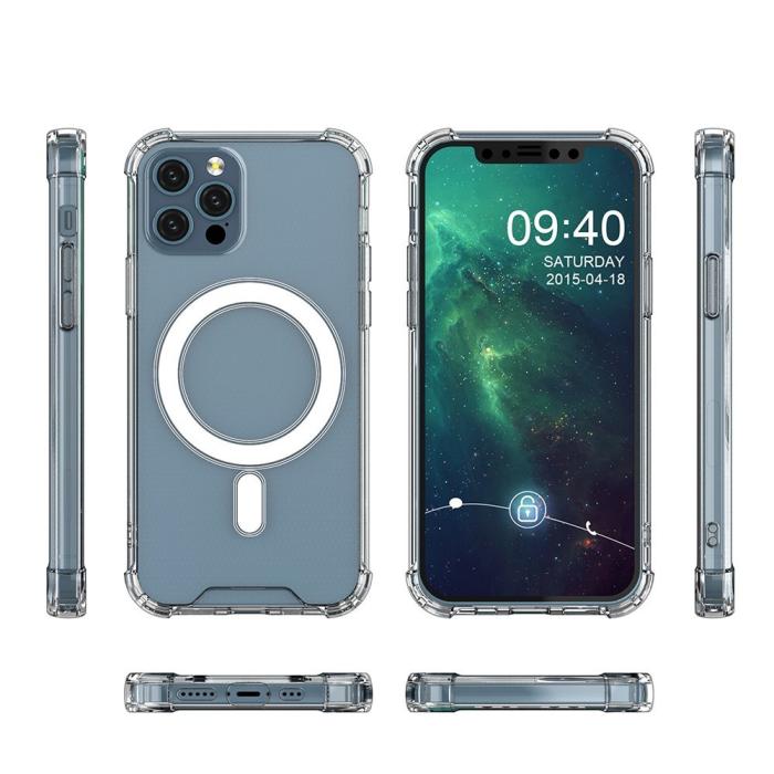 UTGATT1 - BOOM Clear Magnetic MagSafe Gel Ska iPhone 12 mini - Transparent
