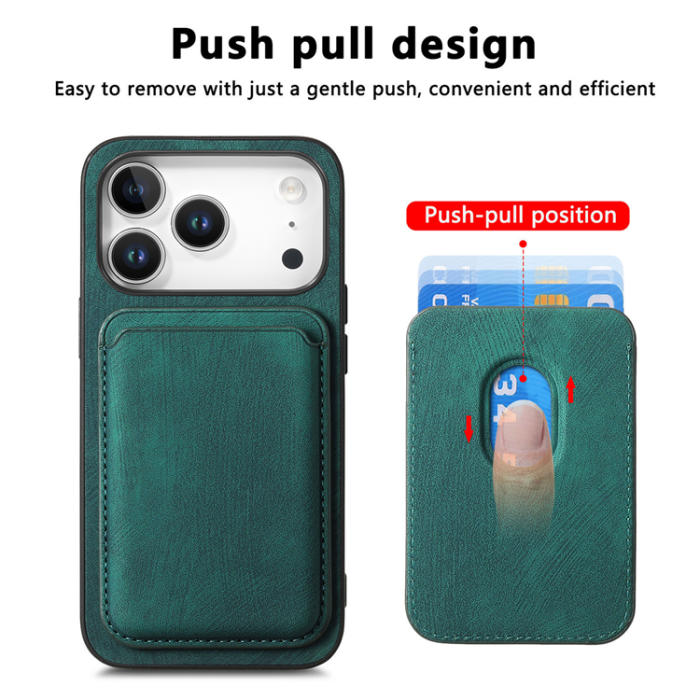A-One Brand - iPhone 17 Pro Mobilskal MagSafe Med Detachable Korthållare - Grön