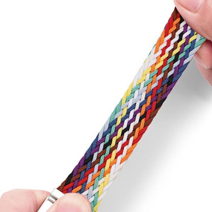 UTGATT1 - Dux Ducis Apple Watch 4/5/6/7/8/SE (41/40/38mm) Armband Rainbow Braided