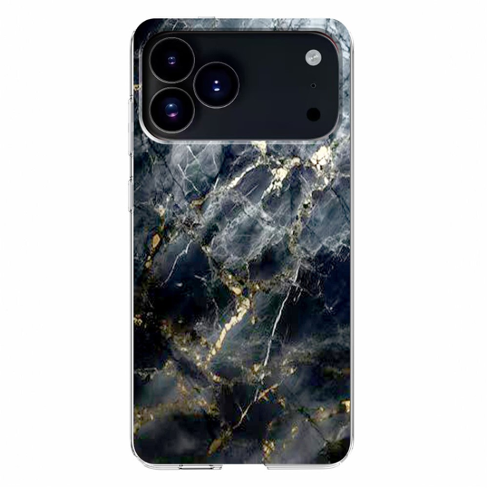 A-One Brand - iPhone 17 Pro Mobilskal Marble Pattern Printing Soft - Svart