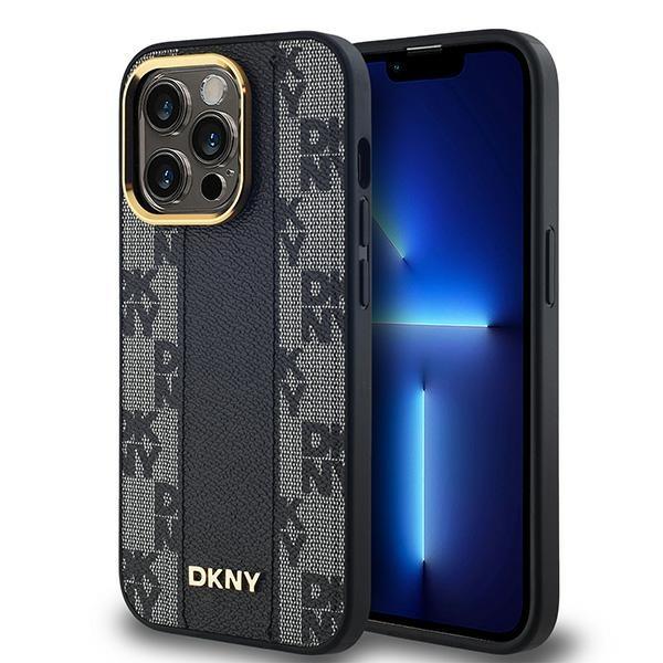DKNY iPhone 13 Pro Max Mobilskal MagSafe Läder Checkered Mono - Svart | 2353 | AlltMobil