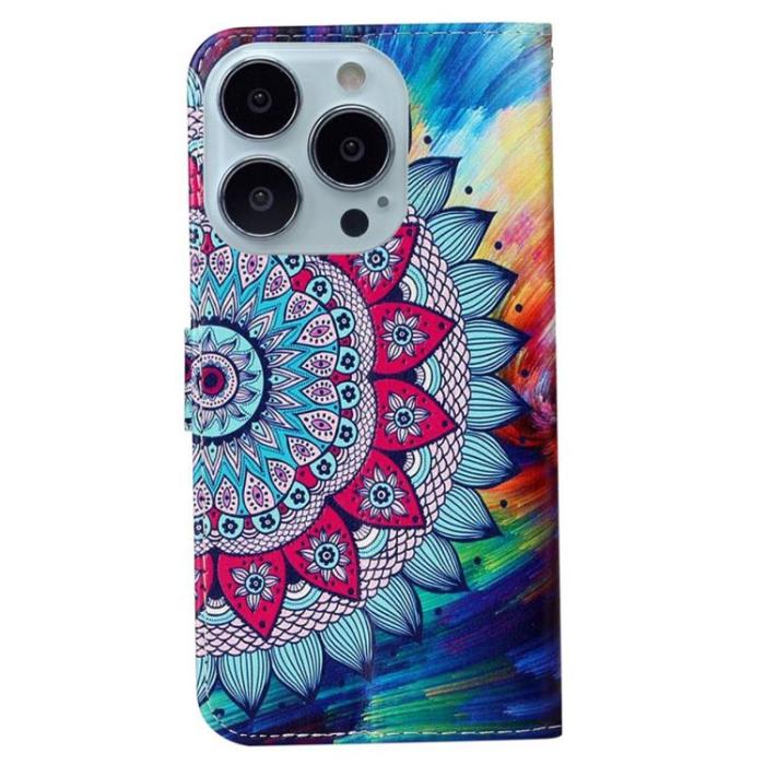 OEM - iPhone 14 Pro Max Plånboksfodral Folio Flip - Mandala Flower