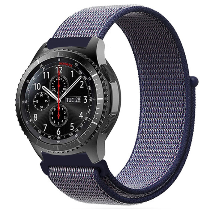 KALEBOL - Kalebol Galaxy Watch 6/6 Classic Armband Nylon Loop - Midnight Blå