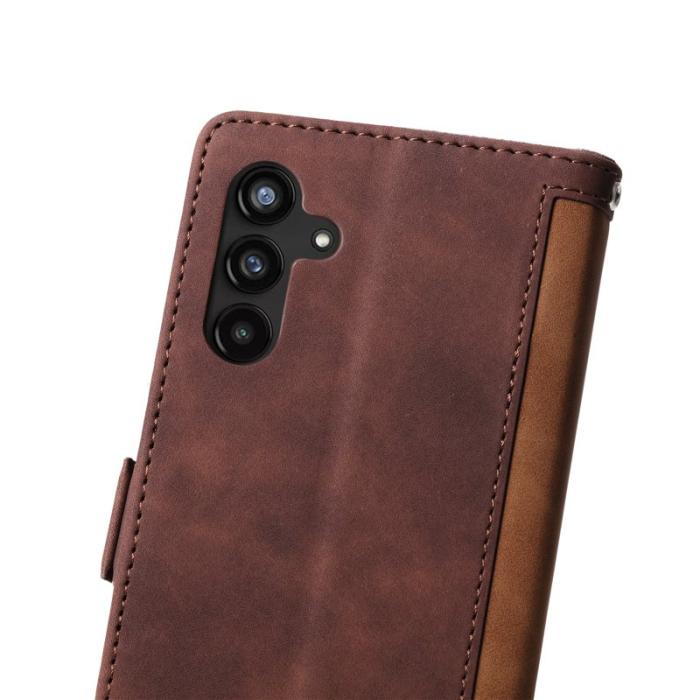OEM - Samsung Galaxy A37 Plånboksfodral RFID-Skydd Konstläder - Brun
