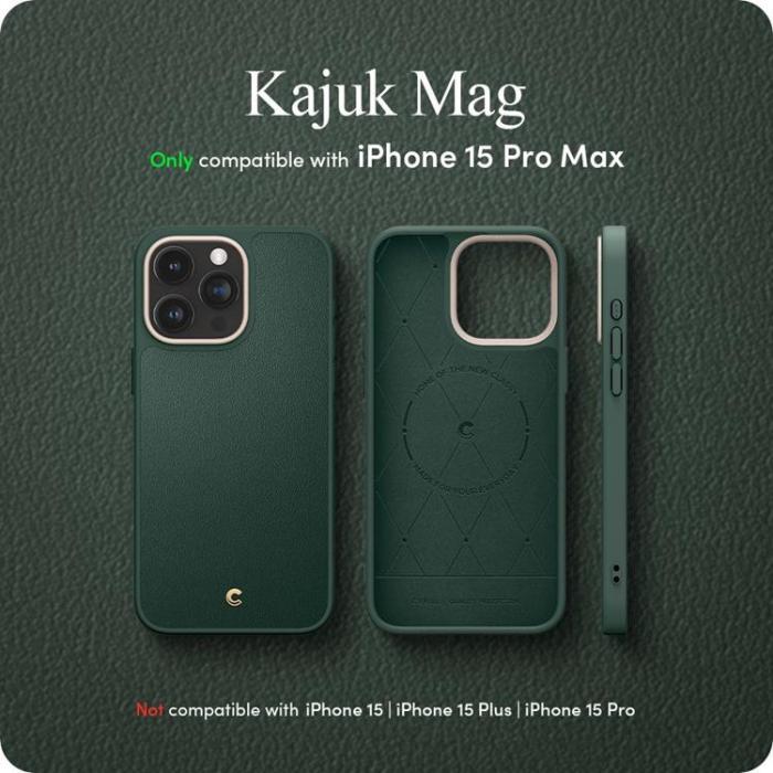 Spigen - Spigen iPhone 15 Pro Max Mobilskal Magsafe Cyrill Kajuk - Grön