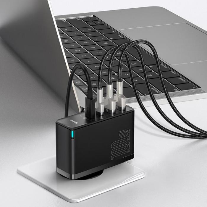 BASEUS - Baseus GaN2 Pro Väggladdare USB Type-C 100W - Svart