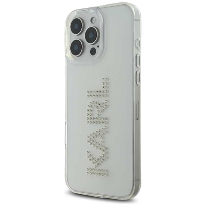 KARL LAGERFELD - Karl Lagerfeld iPhone 16 Pro Mobilskal Rhinestones Logo - Transparent