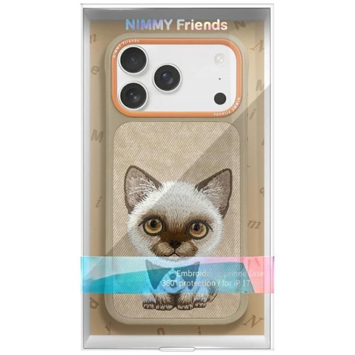 NIMMY - Nimmy iPhone 17 Pro Mobilskal Big Eyed Pet 2.0 Cat - Beige