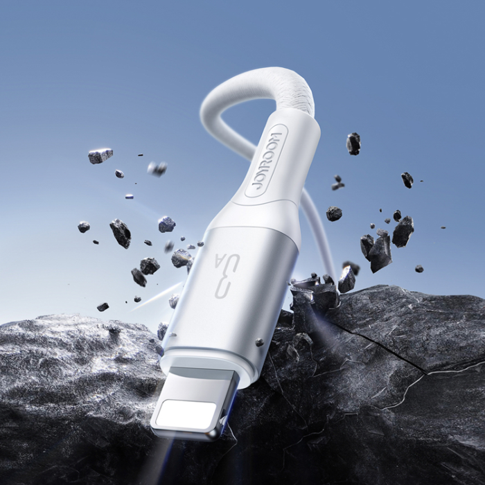 Joyroom - Joyroom USB-A till Lightning kabel 3A 1m Flash - Vit