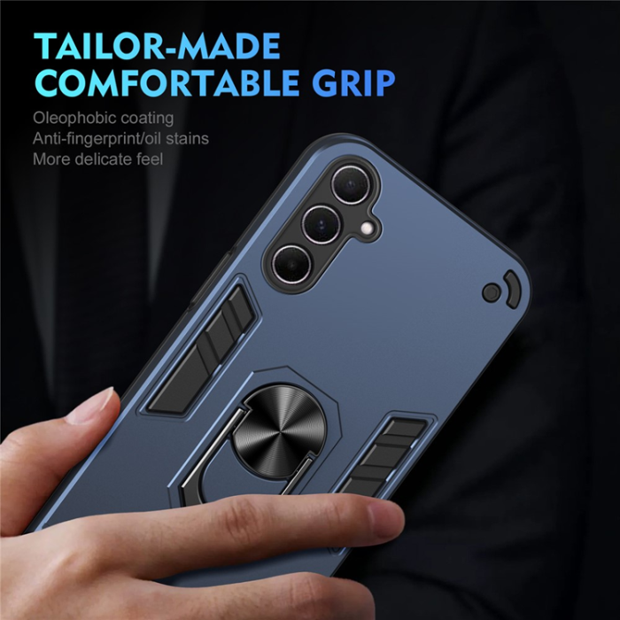 A-One Brand - Galaxy A26 Mobilskal Kickstand PC+TPU Drop Defend - Blå