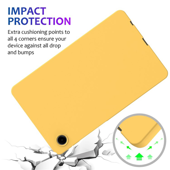 A-One Brand - Galaxy Tab A9 Mobilskal Silikon Anti-Scratch - Gul