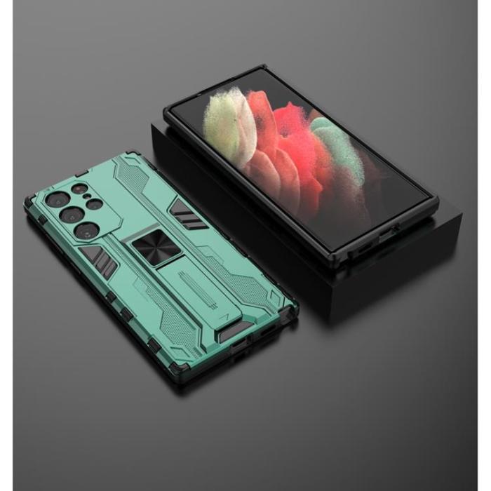 OEM - ShockProof Kickstand Skal Galaxy S22 - Grön