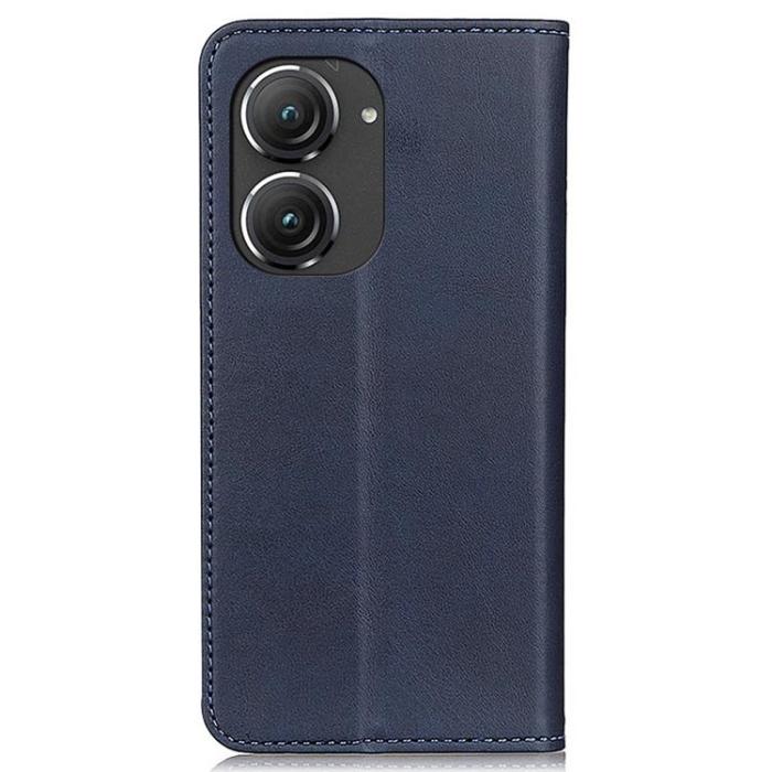 A-One Brand - Asus Zenfone 9 Plånboksfodral Äkta Läder Flip - Blå