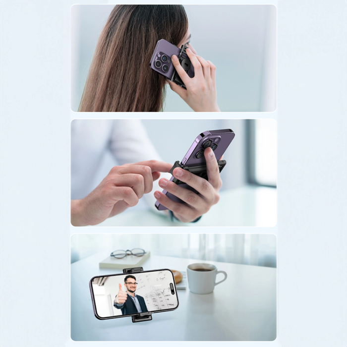 OEM - Selfiestick Teleskopstativ 1.3m Med Mobilhållare - Svart