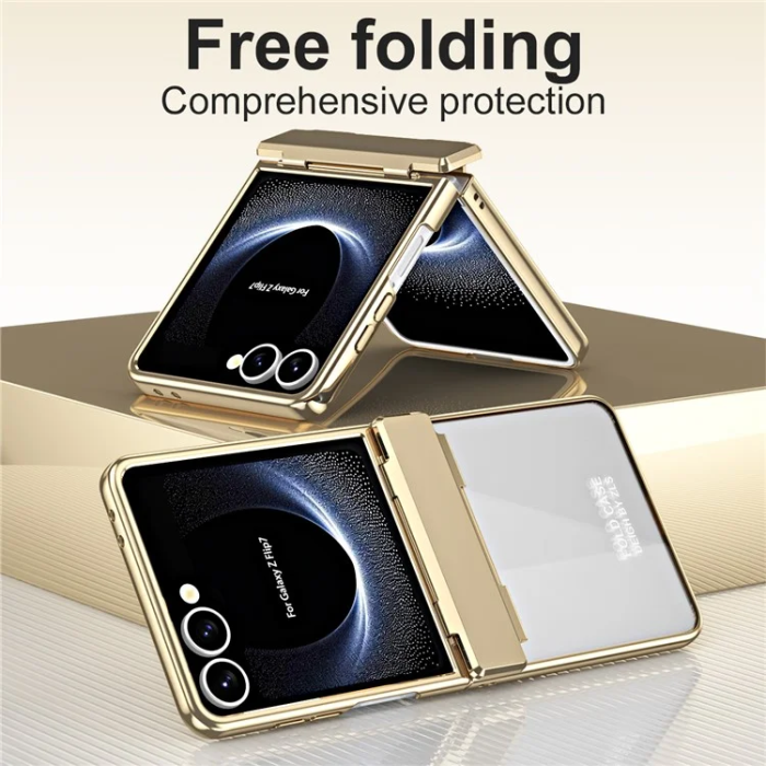 A-One Brand - Galaxy Z Flip 7 Mobilskal Electroplating PC Folding - Guld