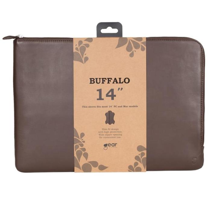 BUFFALO - BUFFALO äkta läder Datorfodral Mac & PC 14