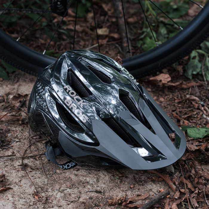 Rockbros - Rockbros Mountainbikehjälm med Justerbart Visir 58-62 cm LK-99 - Titan